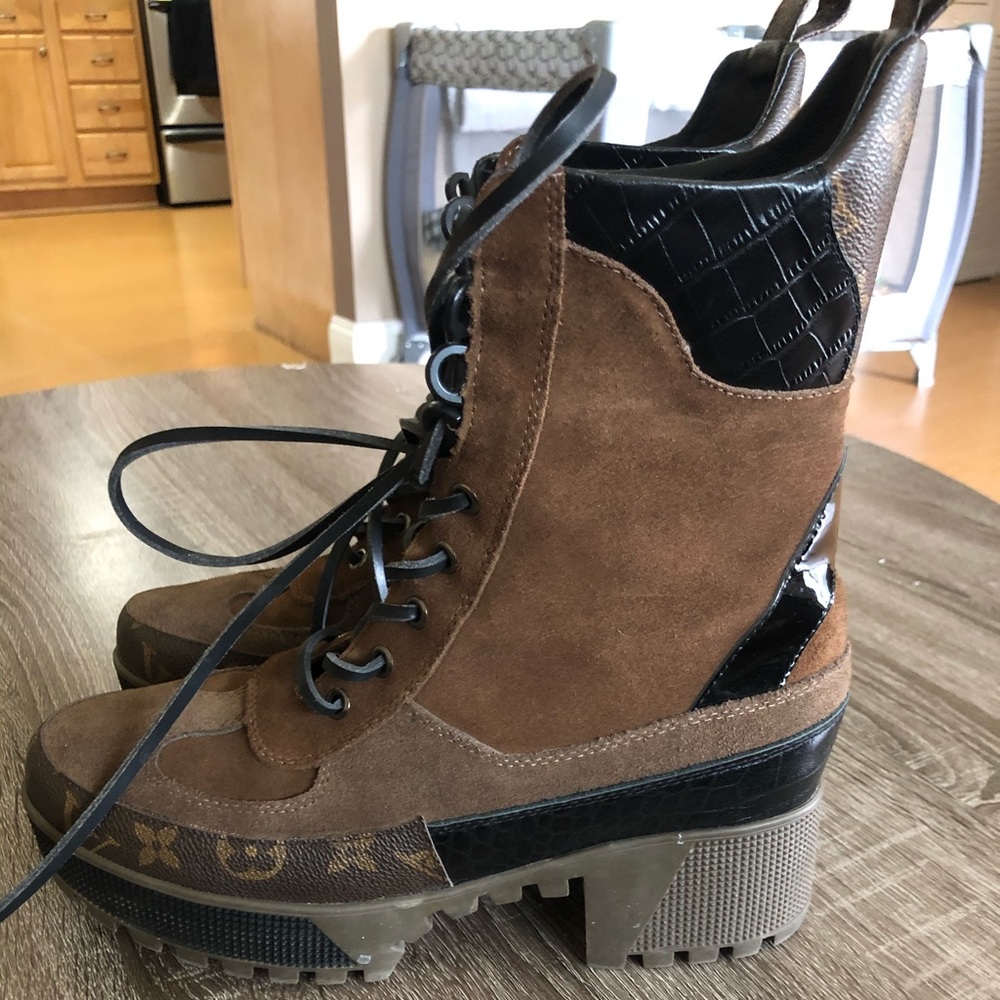 Louis Vuitton combat boots